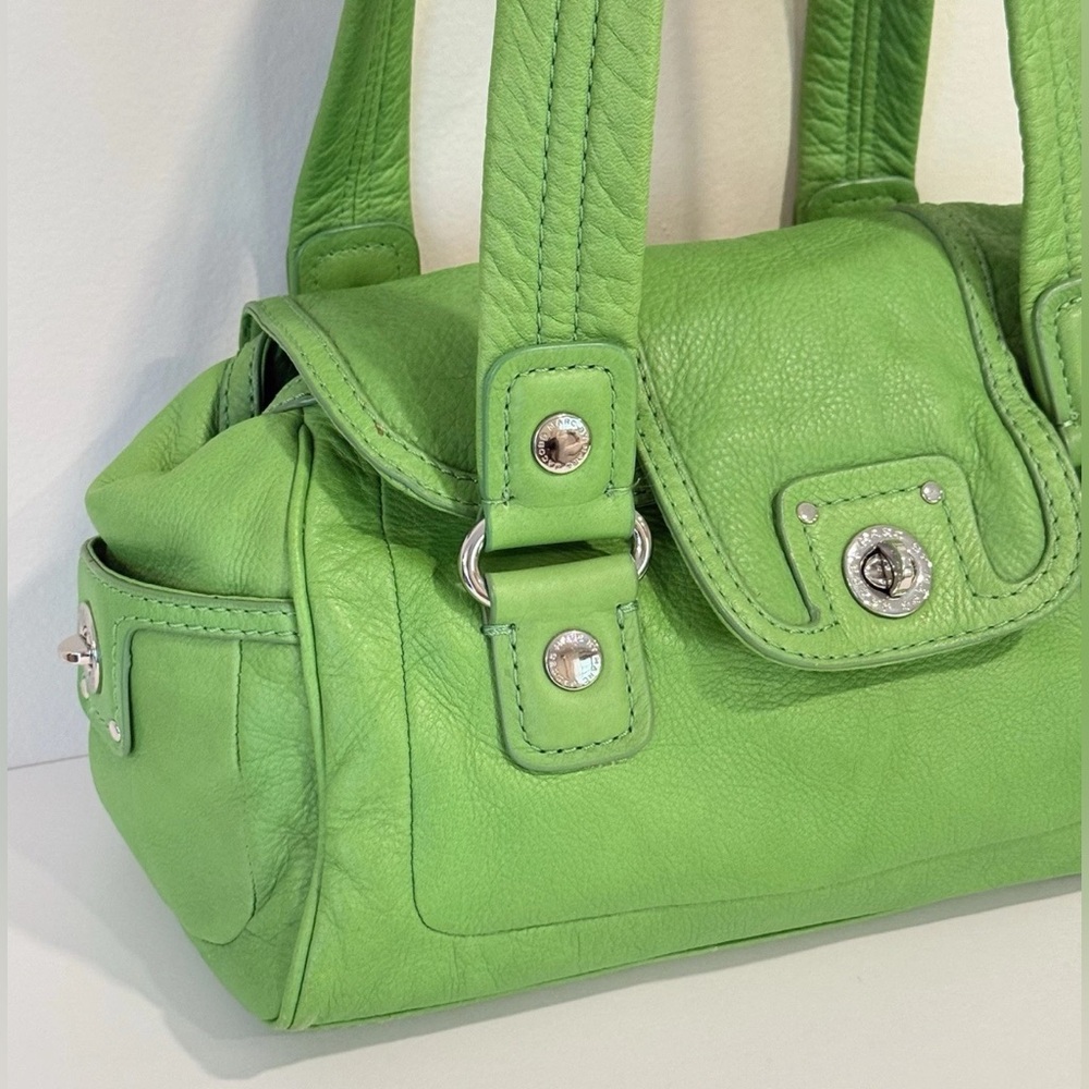 Marc by Marc Jacobs Lime Kelly Green Leather Shoulder Bag GUC - Picture 2 of 15